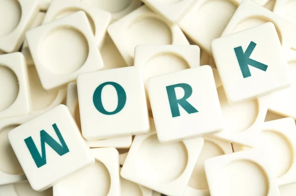 Work word made by leter pieces — Stock Photo, Image
