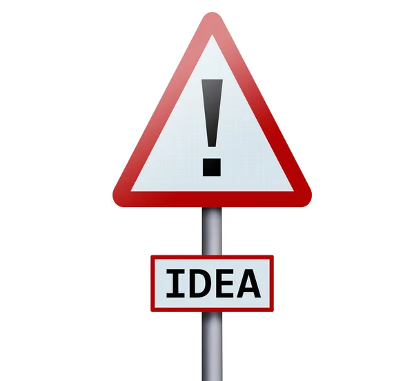 Idea word on road sign — Stock Photo, Image