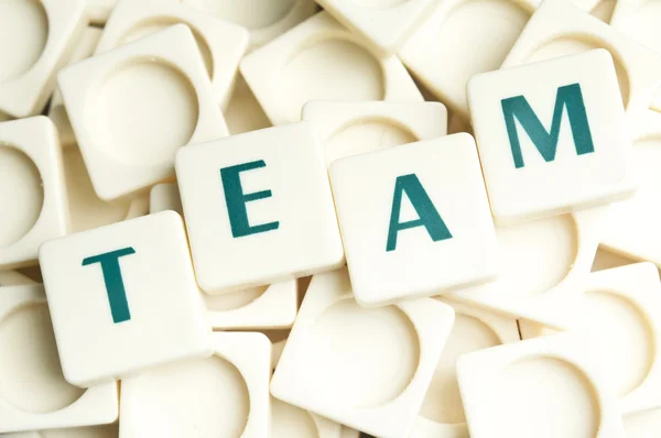 Team word made by leter pieces — Stock Photo, Image