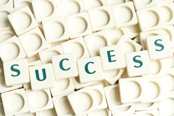 Success word made by leter pieces — Stock Photo, Image