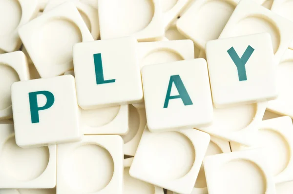 stock image Play word made by leter pieces