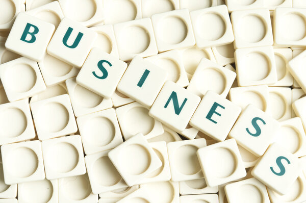 Business word made by leter pieces