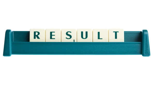 Result word on isolated letters board — Stock Photo, Image