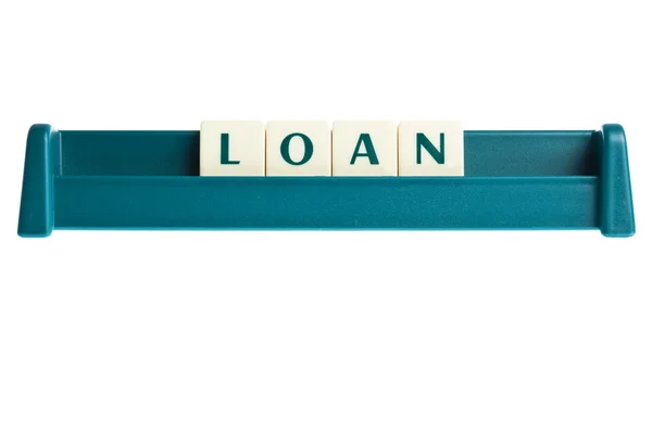 Loan word on isolated letters board — Stock Photo, Image