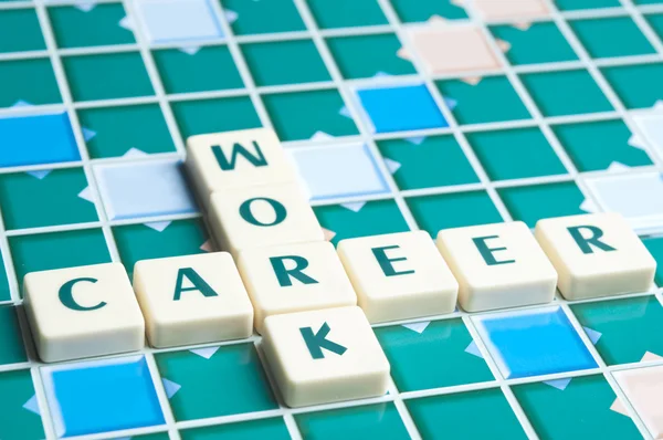Work and career word made by letter pieces — Stock Photo, Image