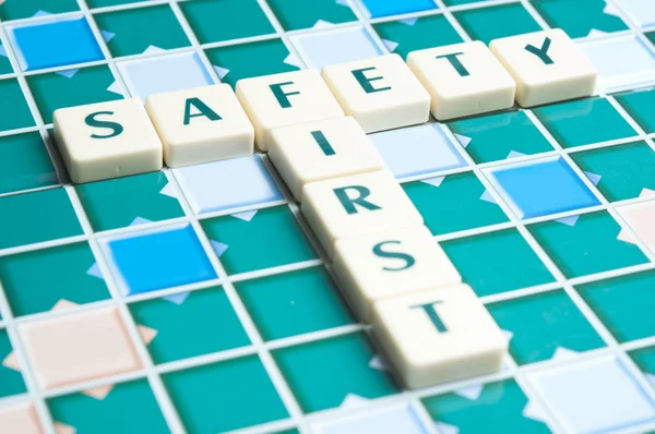 Safety word made by letter pieces — Stock Photo, Image
