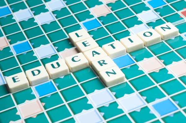 Education word made by letter pieces — Stock Photo, Image