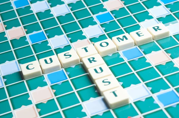 Customer Trust word made by letter pieces — Stock Photo, Image