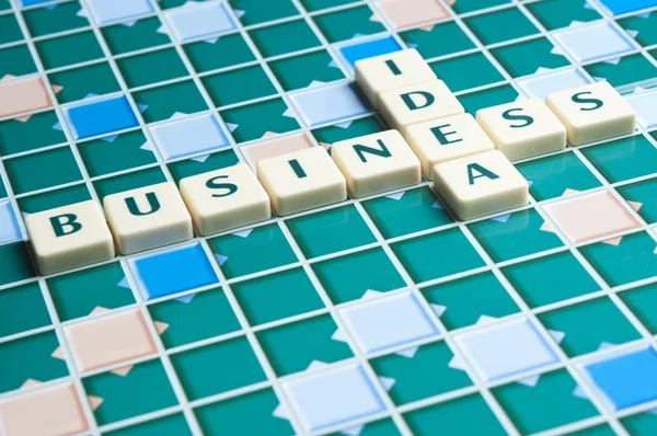 Business Idea word made by letter pieces — Stock Photo, Image