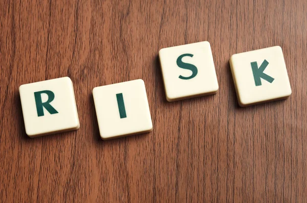 Risk word made by letter pieces — Stock Photo, Image