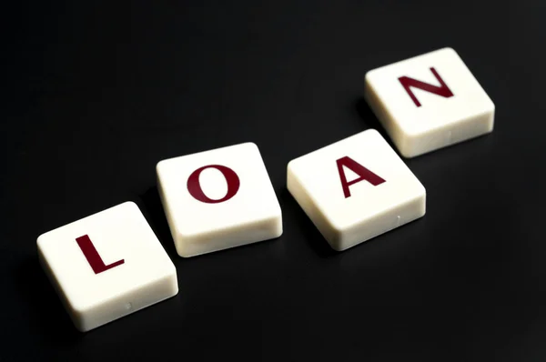 Loan word made by letter pieces — Stock Photo, Image