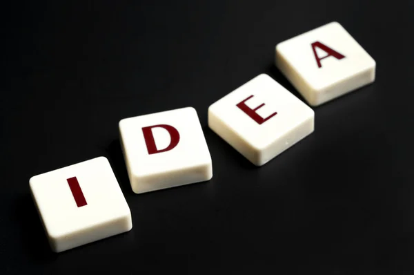 Idea word made by letter pieces — Stock Photo, Image