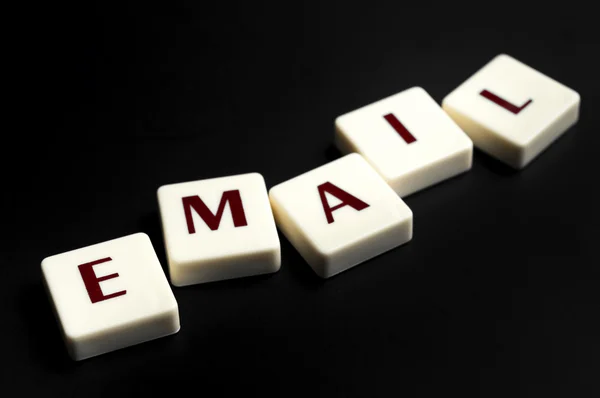 E-mail word made by letter pieces — Stock Photo, Image