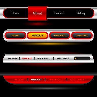 düzenlenebilir Web sitesi vektör düğmeleri