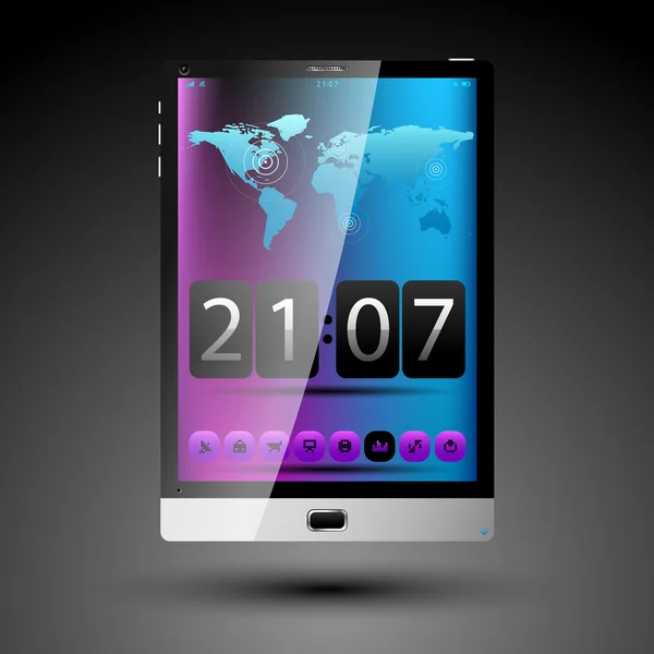 Tablet PC concept met touchscreen — Stockvector