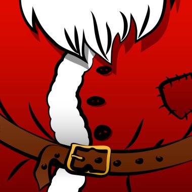 Christmas background of Santa clipart