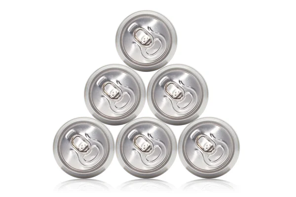 stock image Many cans of cold beer