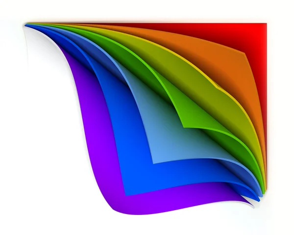 Carta arcobaleno arricciata — Foto Stock