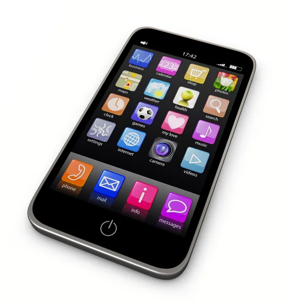 Smartphone on white background — Stock Photo, Image