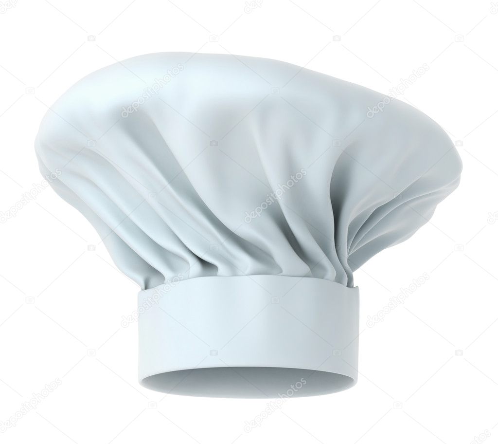 Download Sombrero de chef, renderizado 3D de alto detalle aislado sobre fondo blanco( — Foto de stock ...