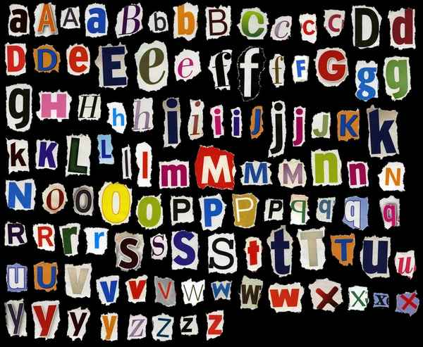 Torn alphabet — Stock Photo, Image