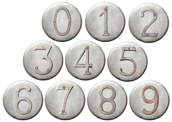 Números metálicos — Foto de Stock