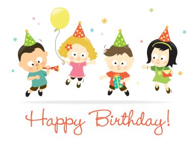 Happy Birthday kids 2 clipart