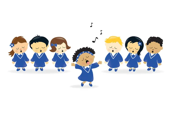 Choir singing — Stock Vector