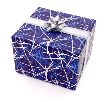 mavi beyaz hediye