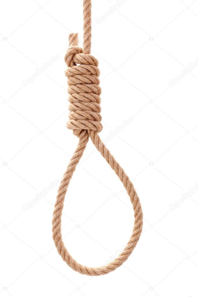 Gallows rope with knot