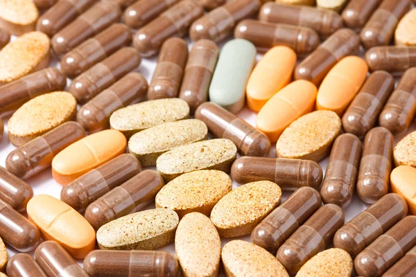 stock image Medicinal pills piled up a bunch