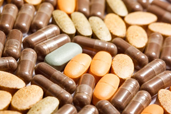 stock image Medicinal pills piled up a bunch