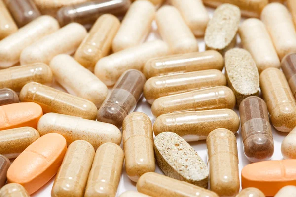 Medicinal pills piled up a bunch — Stock Photo, Image
