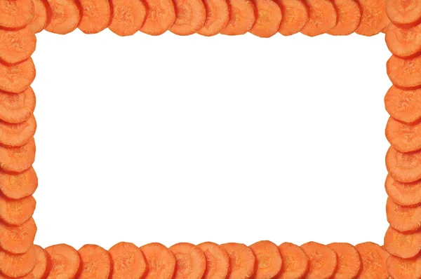 Frame of sliced carrots — Stock Photo, Image