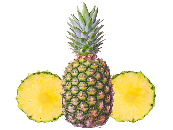 Pineapple with two slices — Stock Photo, Image