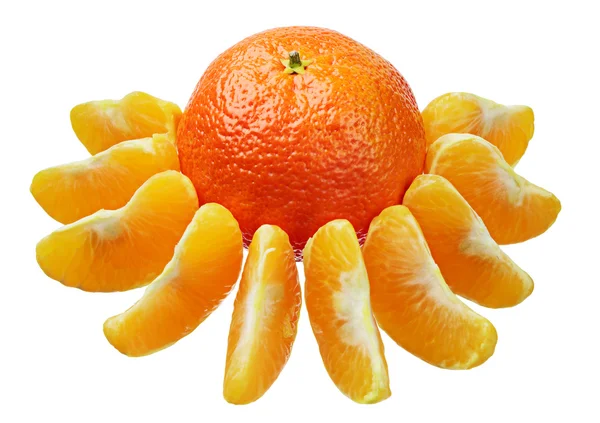 Mandarina con rodajas — Foto de Stock
