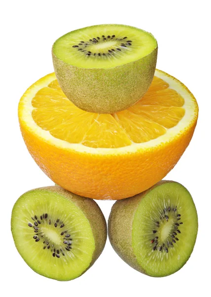 Kiwi y naranja — Foto de Stock
