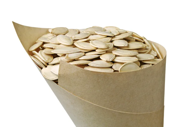 Pumpkin seeds in package — Stock Photo, Image