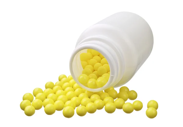 Горшок желтого витамина — стоковое фото