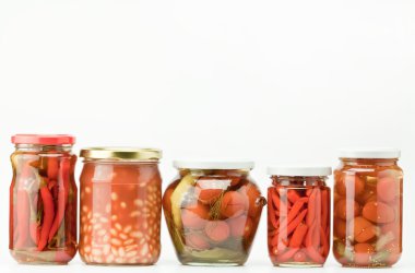 Jars of preserved food clipart