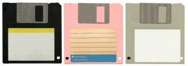 Three floppy discs clipart