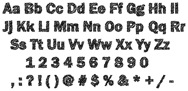 Grunge handgeschreven alfabet — Stockfoto