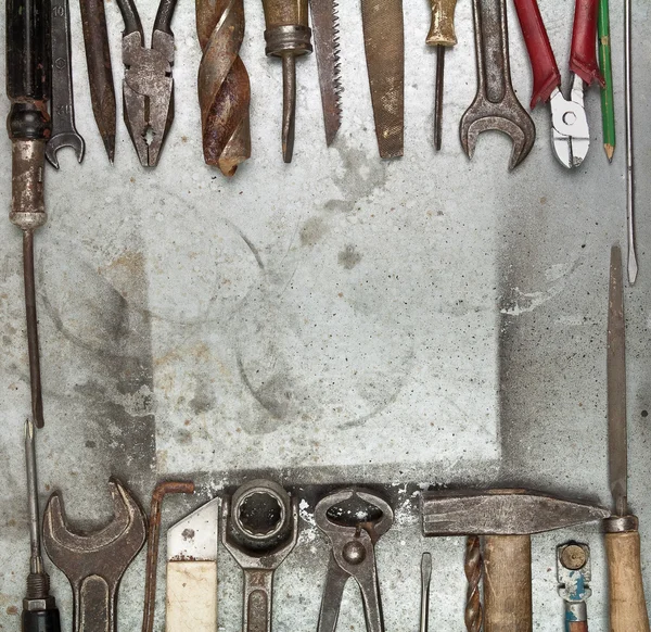 Antiguo fondo de herramientas — Foto de Stock