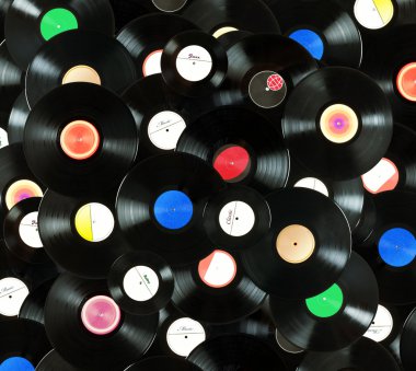 Vinyl records background clipart