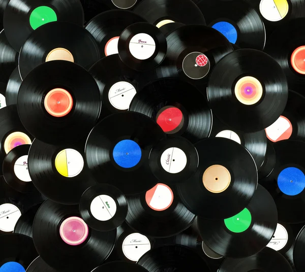 Vinyl records background — Stok fotoğraf