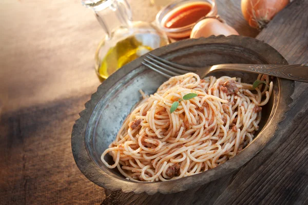 Spaghetti alla bolognese — Foto Stock