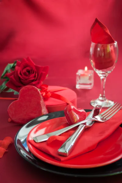 Valentin napi romantikus tábla beállítása — Stock Fotó