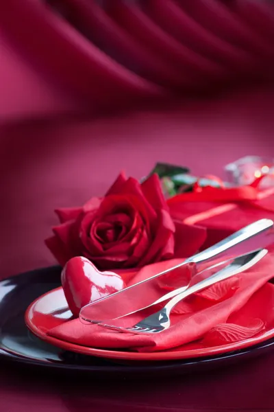 Valentin napi romantikus tábla beállítása — Stock Fotó