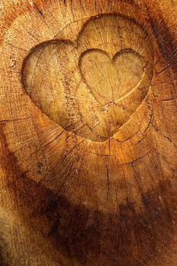 Love text on wooden background clipart