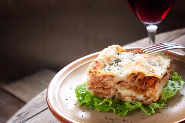 Čerstvé domácí lasagne — Stock fotografie
